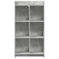 Preview: Bücherregal Beton Grau 59 x 30 x 111 cm Holzwerkstoff