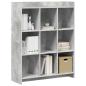 Preview: Bücherregal Beton Grau 87,5 x 30 x 111 cm Holzwerkstoff