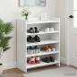 Preview: ARDEBO.de - Schuhschrank mit Speicher Weiß 73,5 x 36 x 92 cm Holzwerkstoff