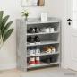 Preview: ARDEBO.de - Schuhschrank Betongrau 73,5 x 36 x 92 cm Holzwerkstoff