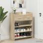 Preview: ARDEBO.de - Schuhschrank 73,5 x 36 x 92 cm Holzwerkstoff Sonoma-Eiche