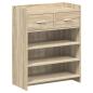 Preview: Schuhschrank 73,5 x 36 x 92 cm Holzwerkstoff Sonoma-Eiche