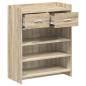 Preview: Schuhschrank 73,5 x 36 x 92 cm Holzwerkstoff Sonoma-Eiche