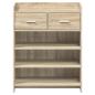 Preview: Schuhschrank 73,5 x 36 x 92 cm Holzwerkstoff Sonoma-Eiche