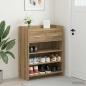 Preview: ARDEBO.de - Schuhschrank 73,5 x 36 x 92 cm Holzwerkstoff Artisan-Eiche