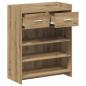 Preview: Schuhschrank 73,5 x 36 x 92 cm Holzwerkstoff Artisan-Eiche