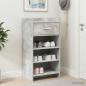 Preview: ARDEBO.de - Schuhschrank Betongrau 48 x 36 x 92 cm Holzwerkstoff