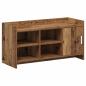 Preview: Schuhschrank mit Tür Altholz 100 x 39,5 x 51 cm Holzwerkstoff