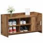 Preview: Schuhschrank mit Tür Altholz 100 x 39,5 x 51 cm Holzwerkstoff