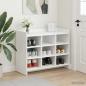 Preview: ARDEBO.de - Schuhschrank mit Speicher Weiß 85 x 39,5 x 70 cm Holzwerkstoff