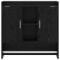 Preview: Wandregal Wandhalterung Schwarze Eiche 80 x 36 x 80 cm