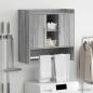 Preview: ARDEBO.de - Wandregal Wandhalterung Grau Sonoma 80 x 36 x 80 cm