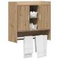 Preview: Wandregal Wandhalterung Artisan-Eiche 80 x 36 x 80 cm