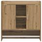 Preview: Wandregal Wandhalterung Artisan-Eiche 80 x 36 x 80 cm