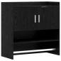 Preview: Wandregal Wandhalterung Schwarze Eiche 80 x 36 x 80 cm