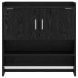 Preview: Wandregal Wandhalterung Schwarze Eiche 80 x 36 x 80 cm
