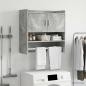 Preview: ARDEBO.de - Wandregal Wandhalterung Betongrau 80 x 36 x 80 cm Holzwerkstoff