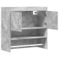 Preview: Wandregal Wandhalterung Betongrau 80 x 36 x 80 cm Holzwerkstoff