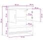 Preview: Wandregal Wandhalterung Betongrau 80 x 36 x 80 cm Holzwerkstoff