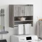 Preview: ARDEBO.de - Wandregal Wandhalterung Grau Sonoma 80 x 36 x 80 cm