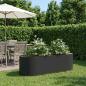 Preview: ARDEBO.de - Hochbeet im Garten Schwarz 140 x 40 x 40 cm Stahl