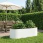Preview: ARDEBO.de - Hochbeet im Garten Weiß 140 x 40 x 40 cm Stahl