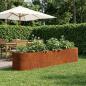 Preview: ARDEBO.de - Hochbeet im Garten Wetterfeststahl 220 x 40 x 40 cm Stahl