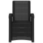 Preview: Liegesessel Garten Rattan-Optik Anthrazit PP