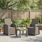 Preview: ARDEBO.de - Liegesessel Garten Rattan-Optik 2 stk. Hellgrau PP
