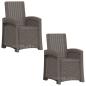 Preview: Liegesessel Garten Rattan-Optik 2 stk. Hellgrau PP