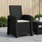 Preview: ARDEBO.de - Liegesessel Garten Rattan-Optik Anthrazit und Creme PP
