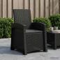 Preview: ARDEBO.de - Liegesessel Garten Rattan-Optik Anthrazit PP