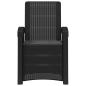 Preview: Liegesessel Garten Rattan-Optik Anthrazit PP