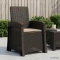 Preview: ARDEBO.de - Liegesessel Garten Rattan-Optik Anthrazit und Taupe PP