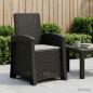 Preview: ARDEBO.de - Liegesessel Garten Rattan-Optik Anthrazit und Hellgrau PP