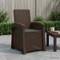 Preview: ARDEBO.de - Liegesessel Garten Rattan-Optik Braun und Anthrazit PP