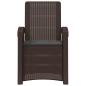 Preview: Liegesessel Garten Rattan-Optik Braun und Anthrazit PP