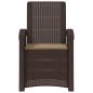 Preview: Liegesessel Garten Rattan-Optik Braun und Taupe PP