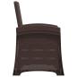 Preview: Liegesessel Garten Rattan-Optik Braun und Hellgrau PP