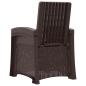 Preview: Liegesessel Garten Rattan-Optik Braun und Hellgrau PP