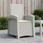 Preview: ARDEBO.de - Liegesessel Garten Rattan-Optik Weiß und Creme PP