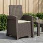 Preview: ARDEBO.de - Liegesessel Garten Rattan-Optik Hellgrau und Creme PP