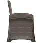 Preview: Liegesessel Garten Rattan-Optik Hellgrau und Taupe PP