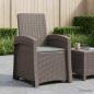 Preview: ARDEBO.de - Liegesessel Garten Rattan-Optik Hellgrau PP