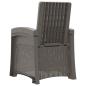 Preview: Liegesessel Garten Rattan-Optik Hellgrau PP