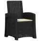 Preview: Liegesessel Garten Rattan-Optik 2 stk. Anthrazit und Creme PP
