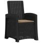 Preview: Liegesessel Garten Rattan-Optik 2 stk. Anthrazit und Taupe PP