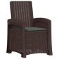 Preview: Liegesessel Garten Rattan-Optik 2 stk. Braun und Anthrazit PP