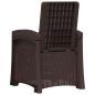 Preview: Liegesessel Garten Rattan-Optik 2 stk. Braun und Anthrazit PP