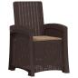 Preview: Liegesessel Garten Rattan-Optik 2 stk. Braun und Taupe PP